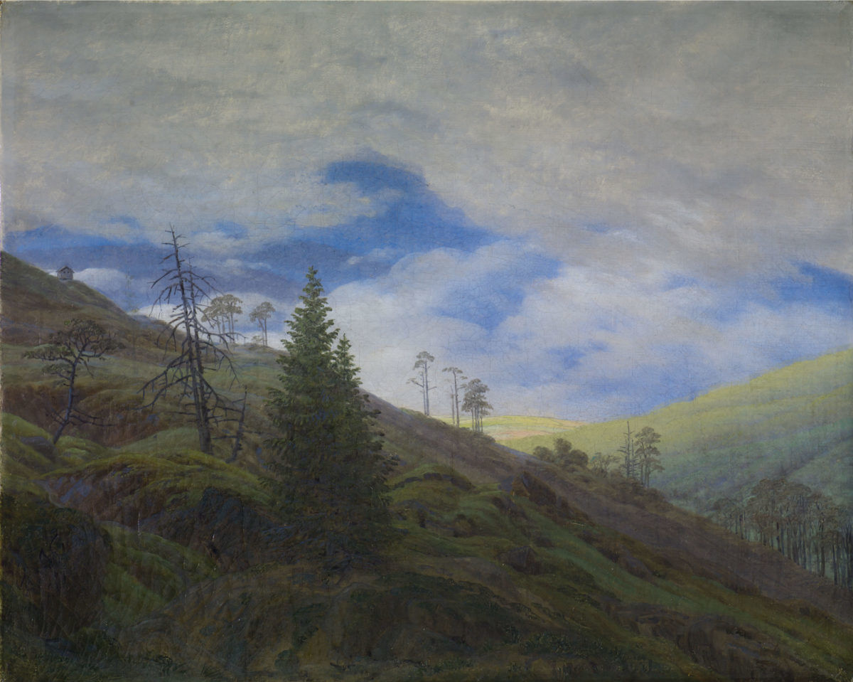 “Sunburst in the Riesengebirge” by Caspar David Friedrich (1835)
